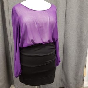 Sexy chiffon/Jersey knit mini dress by Firver 21